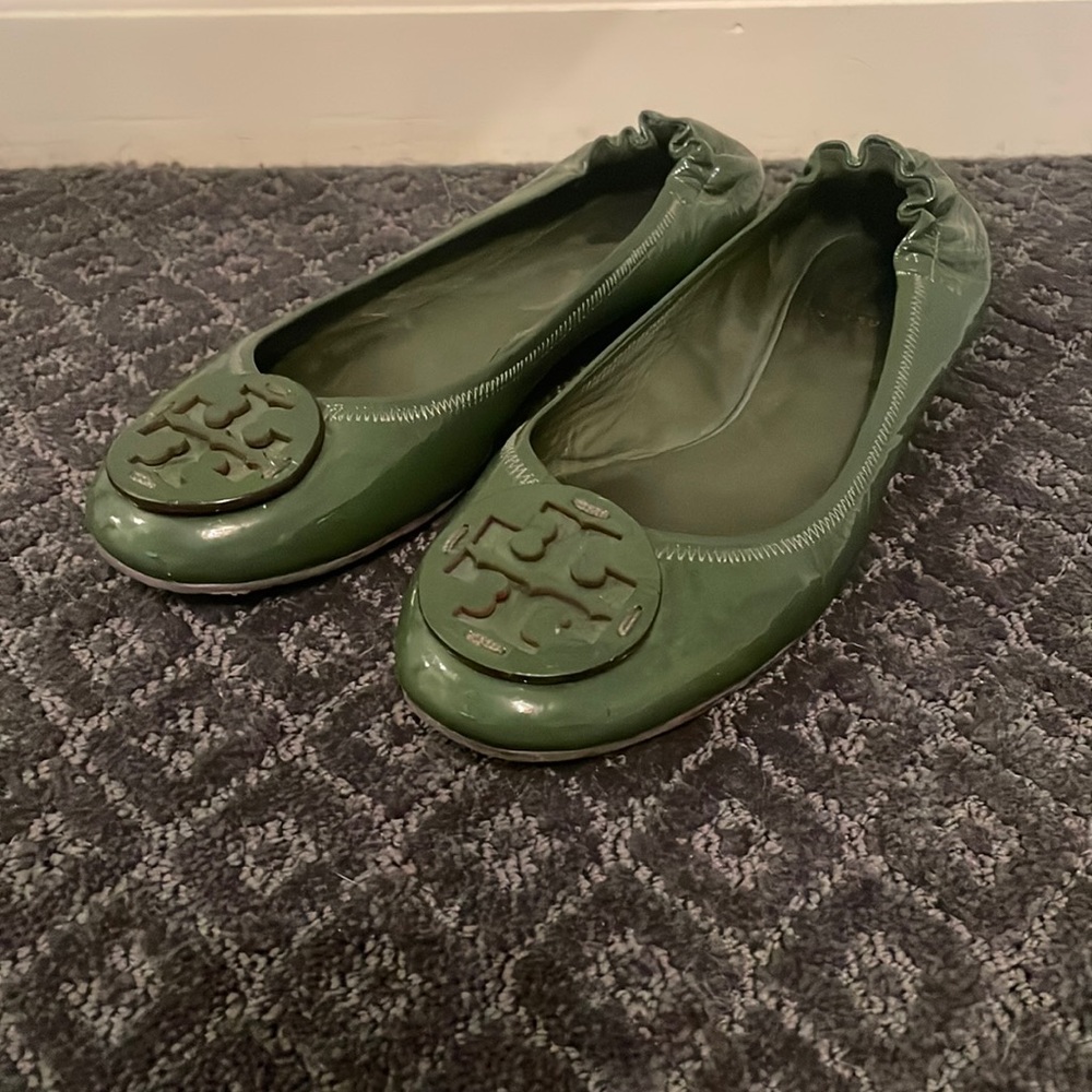 Hunter Green Tory Burch Ballet Flats size 9.5